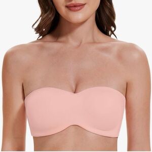 Pink Strapless Bandeau Top